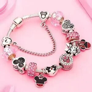 Mickey Minnie Mouse Disney Charm Bracelet Pandora Compatible